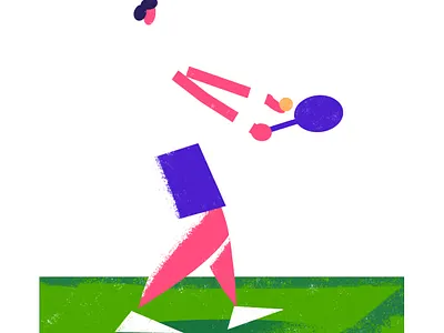 Tennis Serve Study 2d animation design graphic graphic art illustration poster design