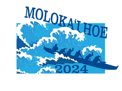 Canoe Race Event Logo - Graphic Design adobe ai branding design event graphic graphic design graphics hawaii illustration illustrator kauai logo molokai ocean paddle race vector