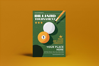 Billiard Tournament Flyer billiard billiard flyer social media tournament tournament flyer
