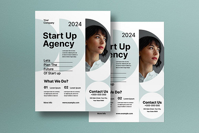 Minimalist Start-Up Agency Flyer agency creative agency minimalist social media start up