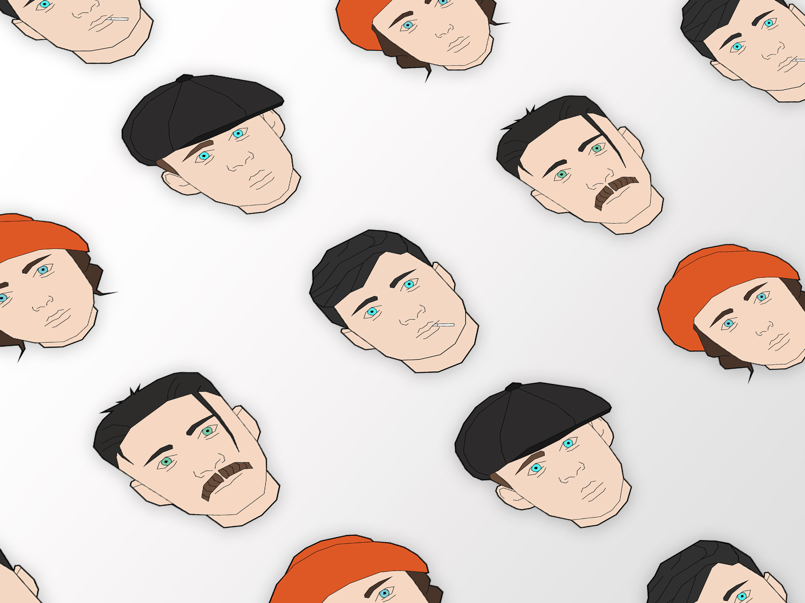 Example of Peaky Blinders: Icons study, Brand Identity & applications