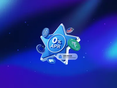 Brave Browser - Apr 2022 3d apr bitcoin blockchain borrow brave browser card cosmos crypto cryptocurrency defi finance fintech illustration money present star stars token