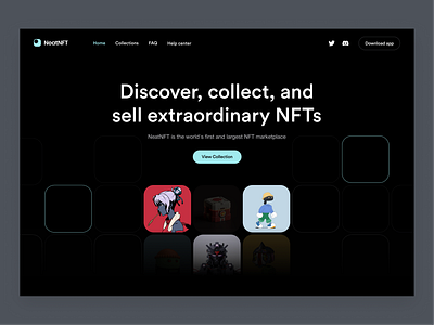 Neat - NFT marketplace assets binance bitcoin collectibles collection connect crypto cryptocurrency deposit exchange finance fintech market marketplace nft opensea send swap wallet web