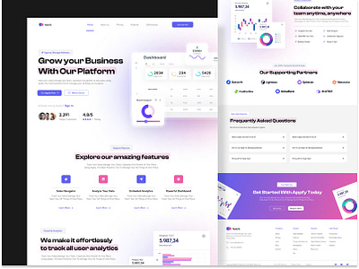 Saas Landing Page Design saas landing page saas ui ux design saas ux design saas uxui saas website saas website design saas website redesign webiste