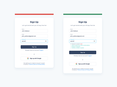 Sign-up Forms: Users need to know password requirements. appdesig dailyui dailyuix design designsystem digitaldesign learndesign minimal sign up forms ui uidesigners userinterface ux uxd uxresearch uxtrends uxuistack web website