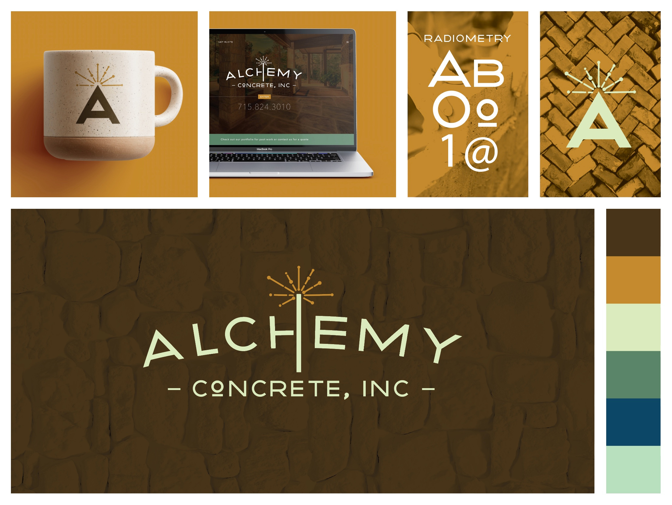 Alchemy, Concrete Inc – WI branding design graphic design illustration logo typography vector