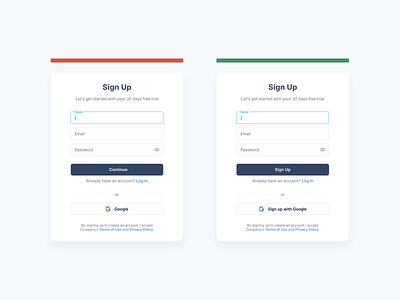 Sign-up Forms: button label button buttons create account cta design form forms illustration label landingpage minimal sergushkin sign up signup ui ui forms ux uxdesign web website