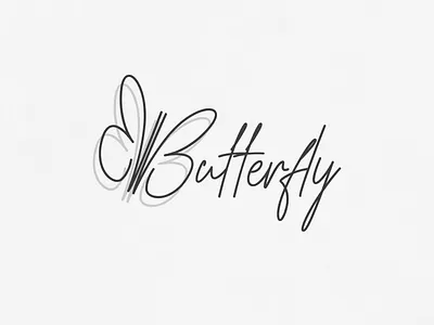 Butterfly | Typographical Poster butterfly font graphics illustration letters simple text type typography word