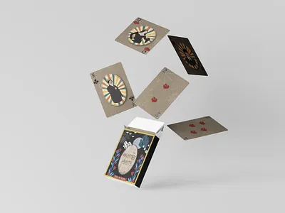 Deck of cards | Wednesday Addam theme addams family cards deck of cards design game game developer graphic design haunted hearts illustration illustrator playing cards wednesday addams