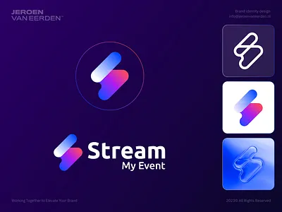 Stream My Event - Logo Redesign branding broadcast creative logo dutch event live logo logo design logo redesign netherlands service stream streaming streaming event ticket