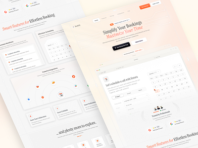 Booktify - Smart Scheduling Landing Page availability available cal cal.com calendar calendly confirmation desktop emura event google calendar outlook product design saas saas design schedule scheduler scheduling select time time slot