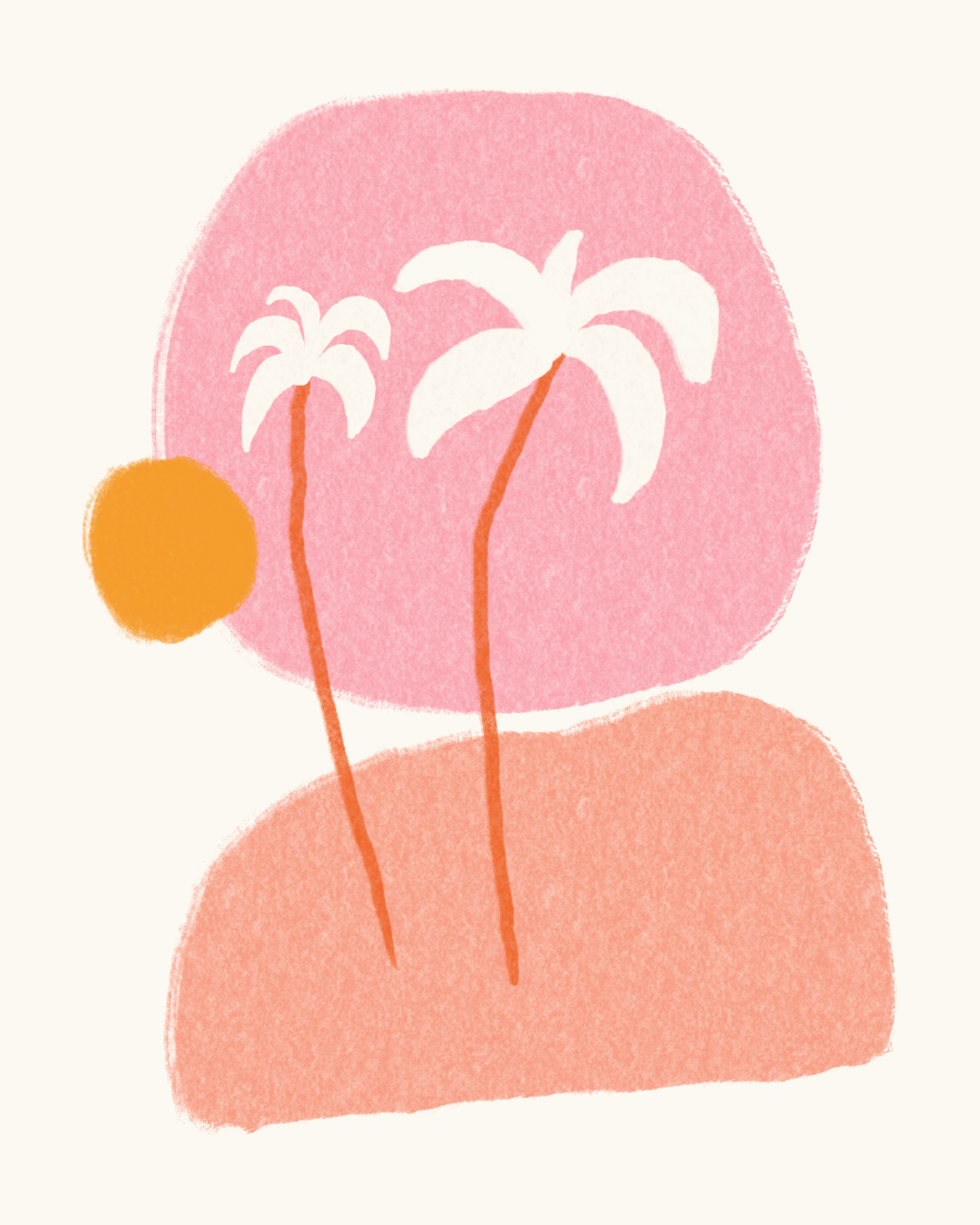 Pink Palm design design inspo freelance freelancer graphic graphic design orange pink poster design studiomcal summer design summer poster yellow