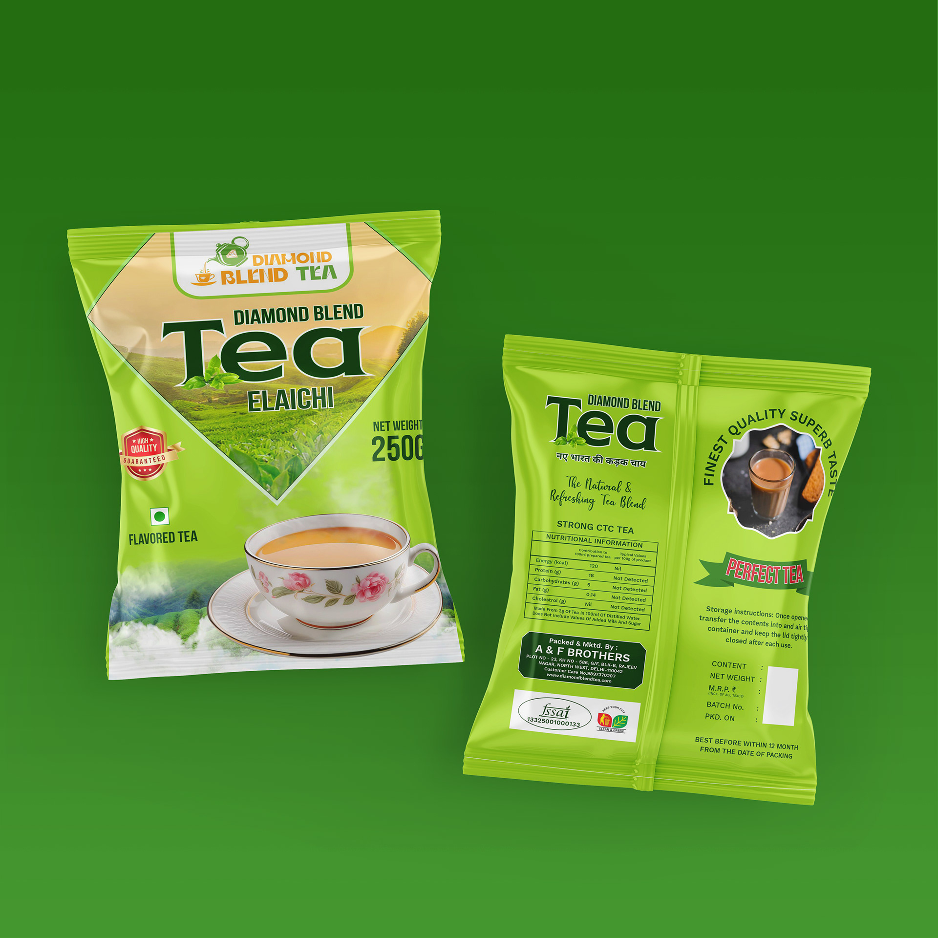 Diamond Blend Tea Packaging Design india