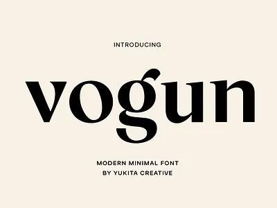 Vogun Minimal Modern Font stylish font