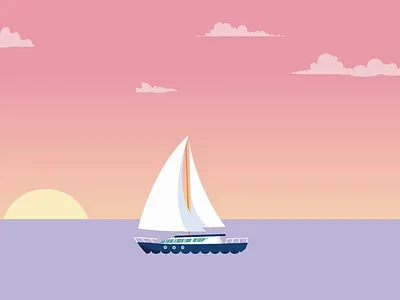 Sailboat SVG animation 2d animation design graphic design illustration illustrator motion graphics ve vector