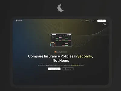 Dark vs light figma hero ui website