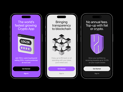 Cryptoicons Mobile 3d assets 3d icons 3d illusrtations bitcoin blockchain crypto design graphic design mining mobile nft technology typography ui web webdesign