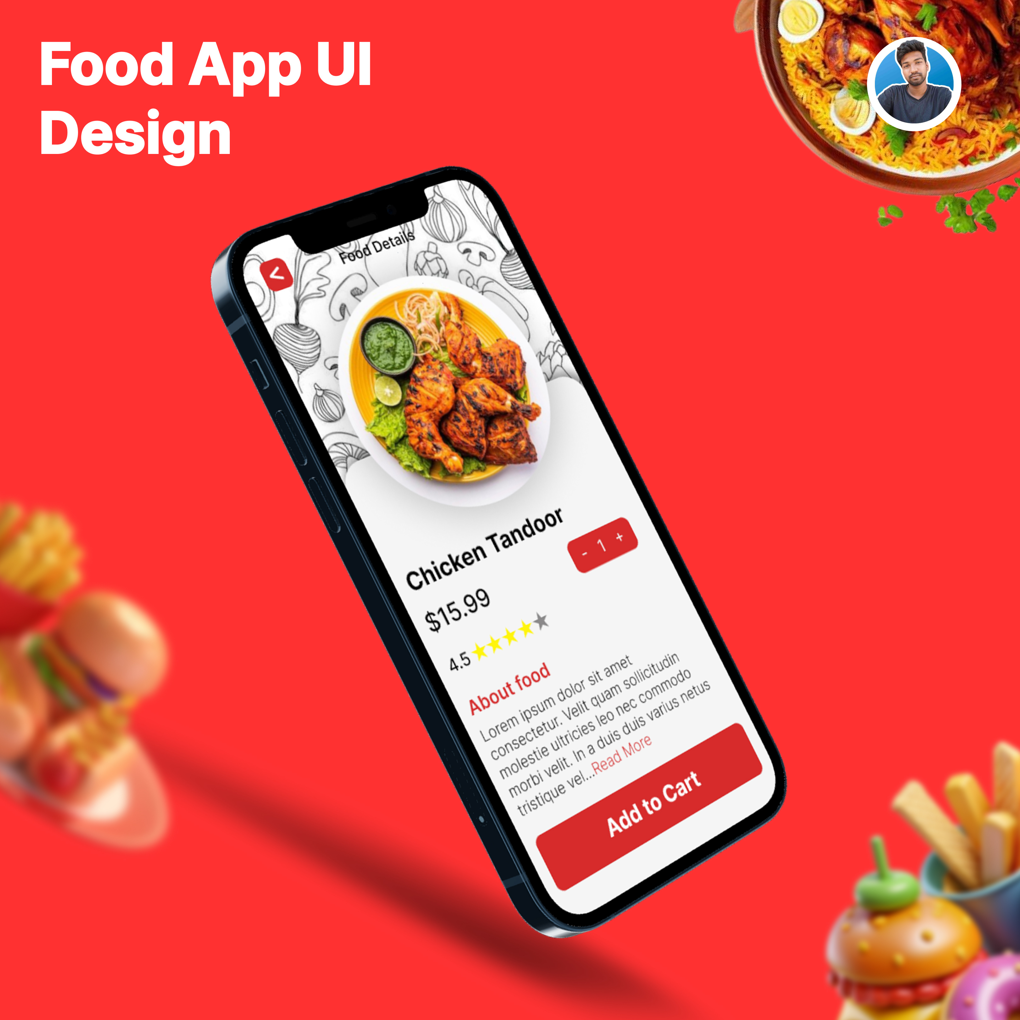 Mouthwatering Food App UI – A Seamless & Tasty Experience! appinterfac fooddelivery productdesign restaurantapp