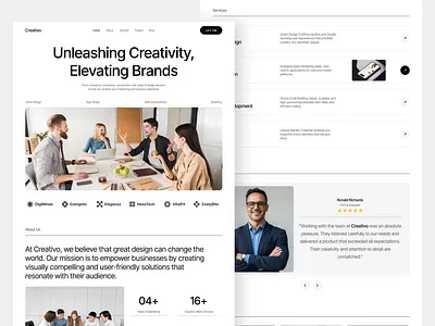 Creativo - Agency Website Design agency agency website design choyon clean website company creative creative agency creative direction design agency design service digital agency landing page modern agency portfolio website start up studio uiuxdesign web design website website design