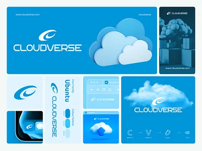 CloudVerse - Branding & Webflow Website for SaaS Startup animation brand guidelines brand identity branding cloud cms setup figma design logo lottie animation saas typography ui web design webflow