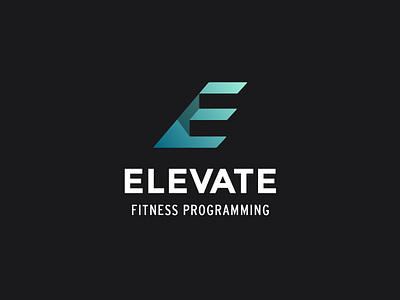 Elevate - Fitness Logo brand branding elevate fitness logo fitness programming graphic design logo logo design negative space logo stairs