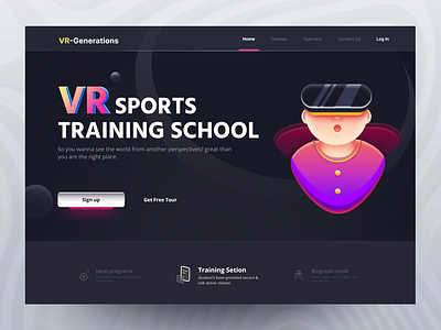 VR SPORTS TRAINING SCHOOL 2023 2d 3d ai best branding graphic design mansoorgull metaverse most new technology ui ux vr webdesign