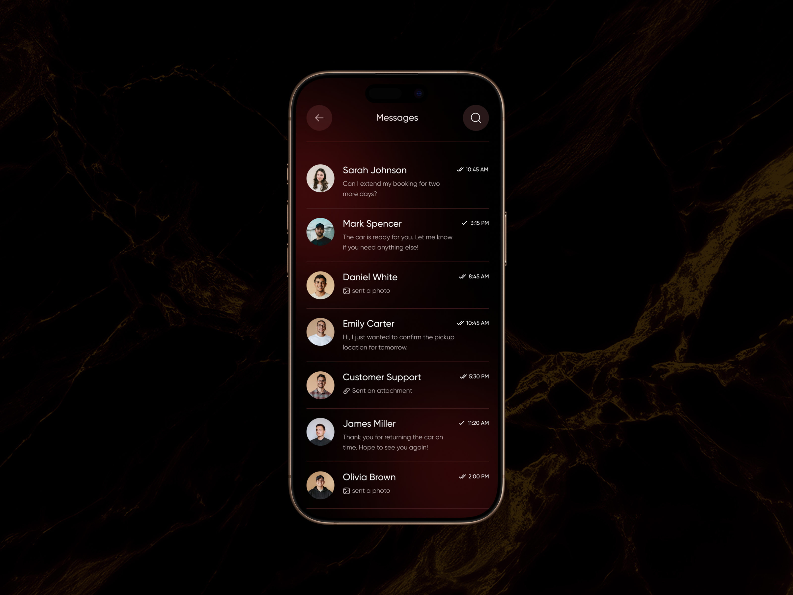 Example of Car Service App