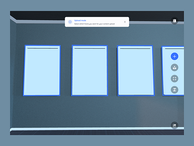 Memory Gardens / Demo Room / Upload Content mode design ui upload vr web3 webvr