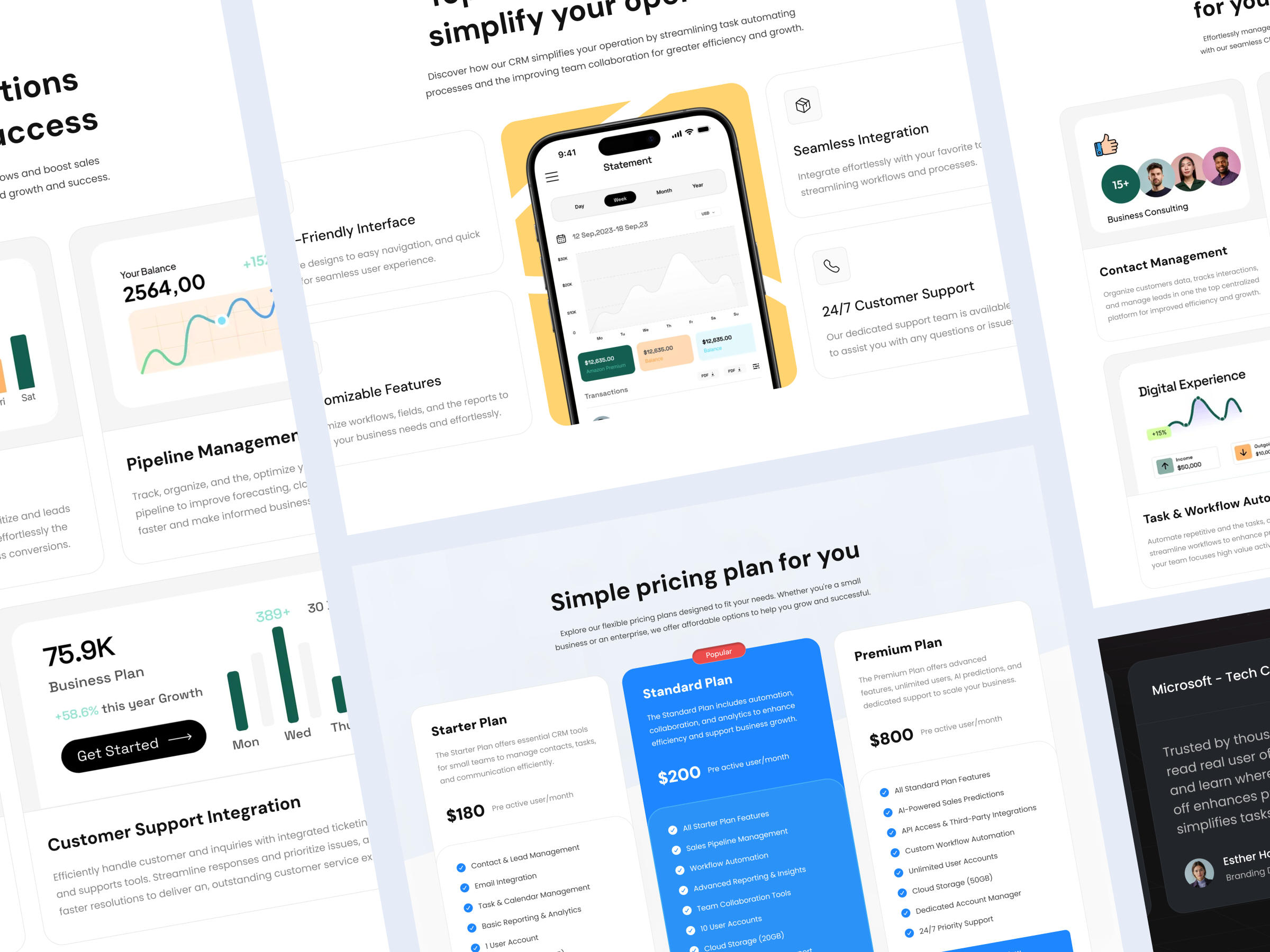 Example of Zenflow   Crm Landing Page Design 