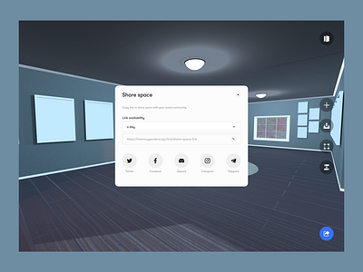 Memory Gardens / Demo Room / Share space selected design ui vr web3 webvr