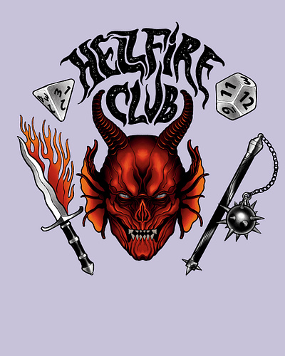Hellfire Club STRANGER THINGS branding design illustration logo logodesign merch merchdesign movieposter tshirt tshirtdesign tvseries