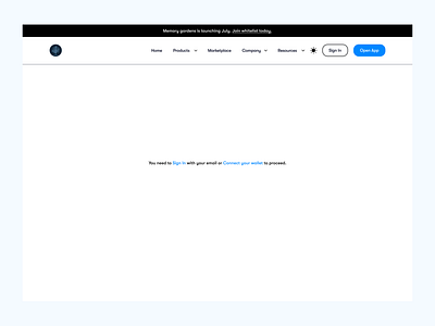 Sign In with your email or Connect your wallet