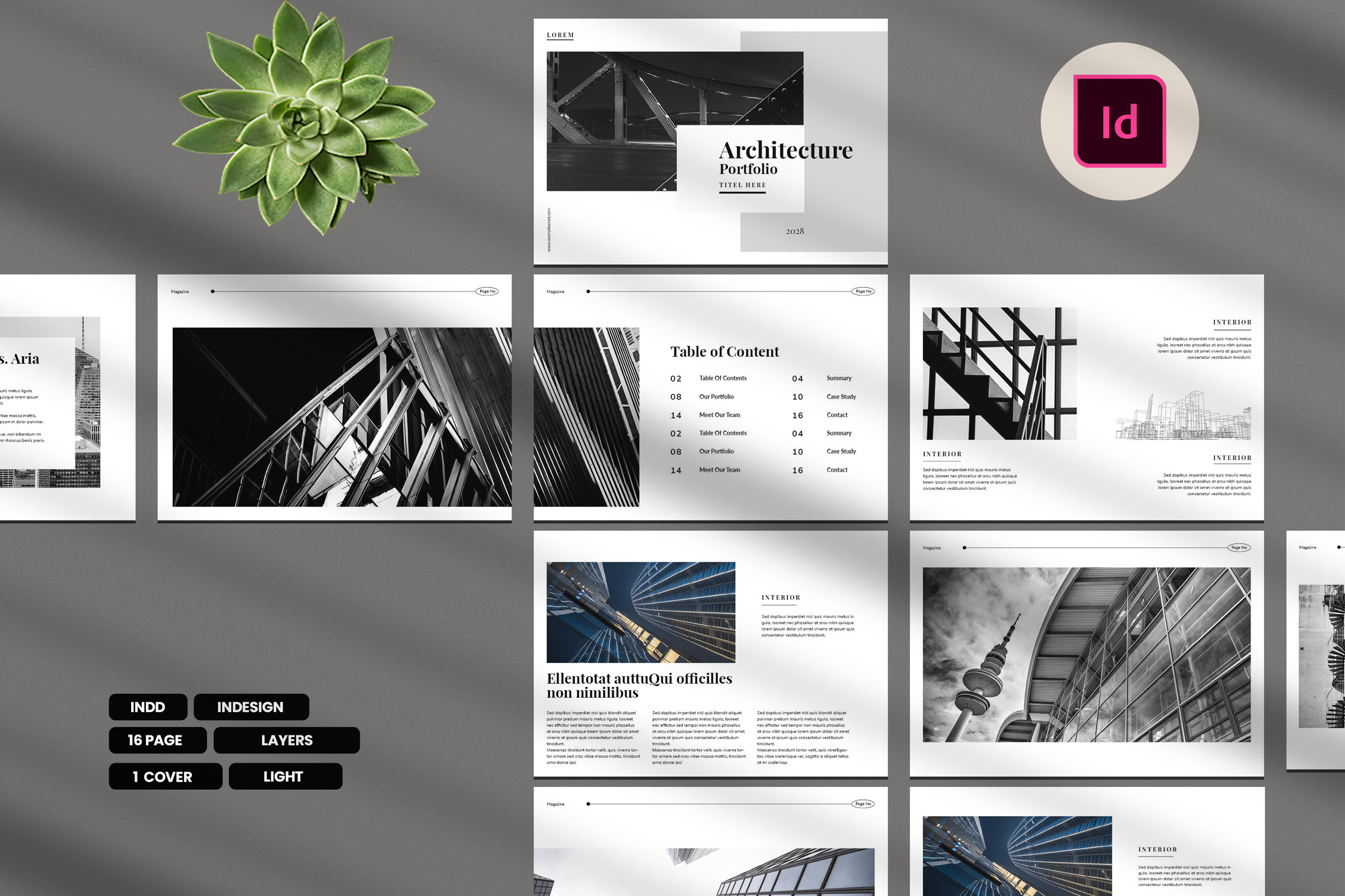 Architecture Portfolio Template architecture creative graphic design logo lookbook magazine portfolio template