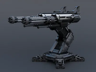 Futuristic Turret 3D design 3d asset fire future futuristic game graphic design turret visualization