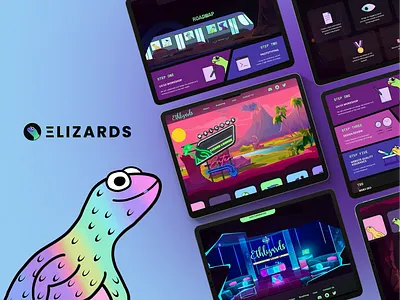 Ethlizards NFT - Visual Storytelling 2d animation animation ethlizards illustration landing page mint nft ui design ux design visual storytelling website design