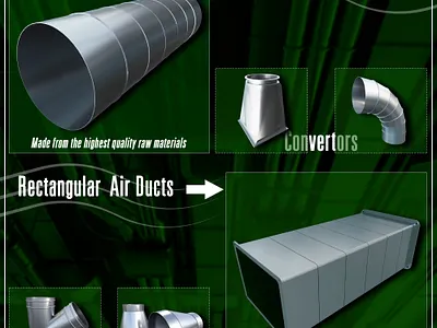 Air Ducts 3d branding graphic design logo