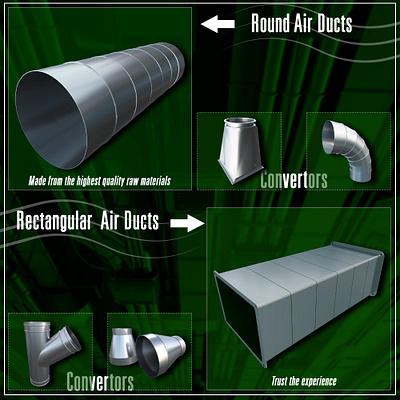 Air Ducts 3d branding graphic design logo
