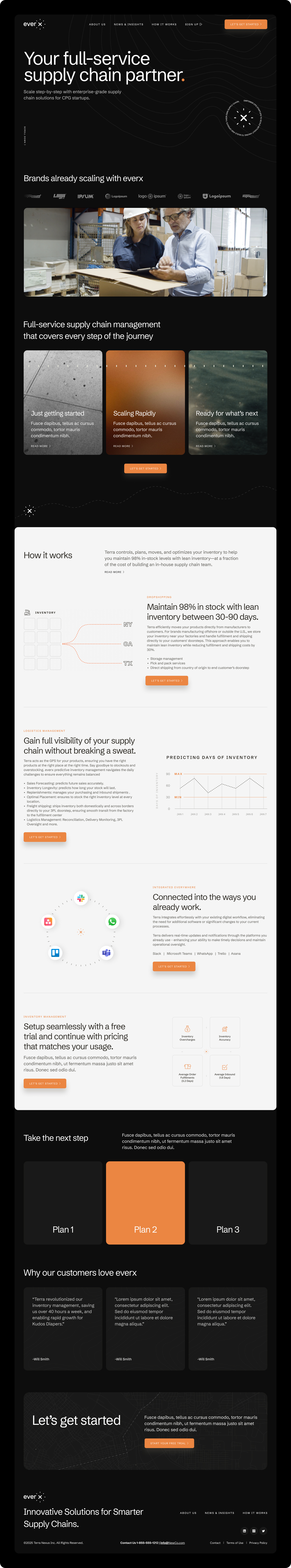 🚚 EverX — Website Design for a US-Based Supply Chain Partner animation figma design supply chain ui design ux design web design website design