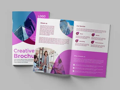 Business creative brochure with company profile template brochure