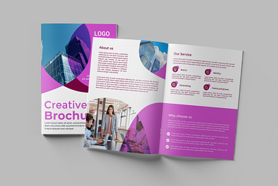 Business creative brochure with company profile template brochure