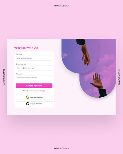 Daily UI Challenge 001 ayman osman dailyui login signup ui ux