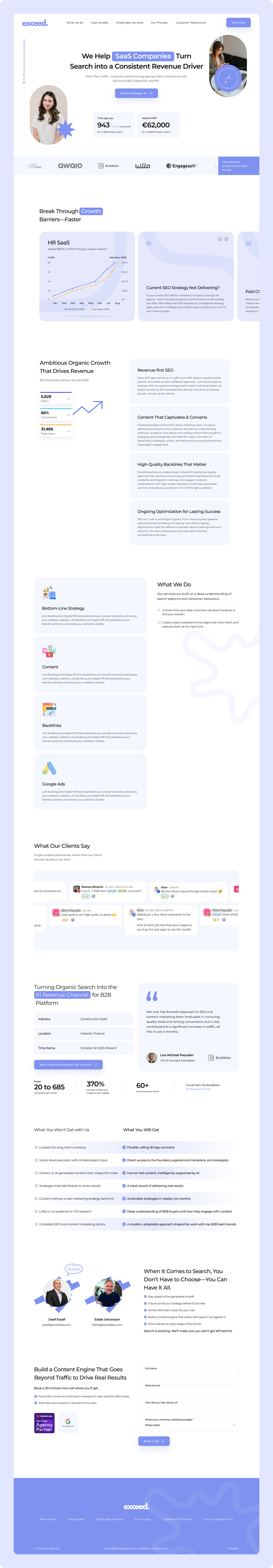 📈 ExceedSEO — Single-Page Website Redesign in Figma & Webflow agency website animation figma design modern style website professional looking website seo agency website ui ui ux design web design webflow development website design