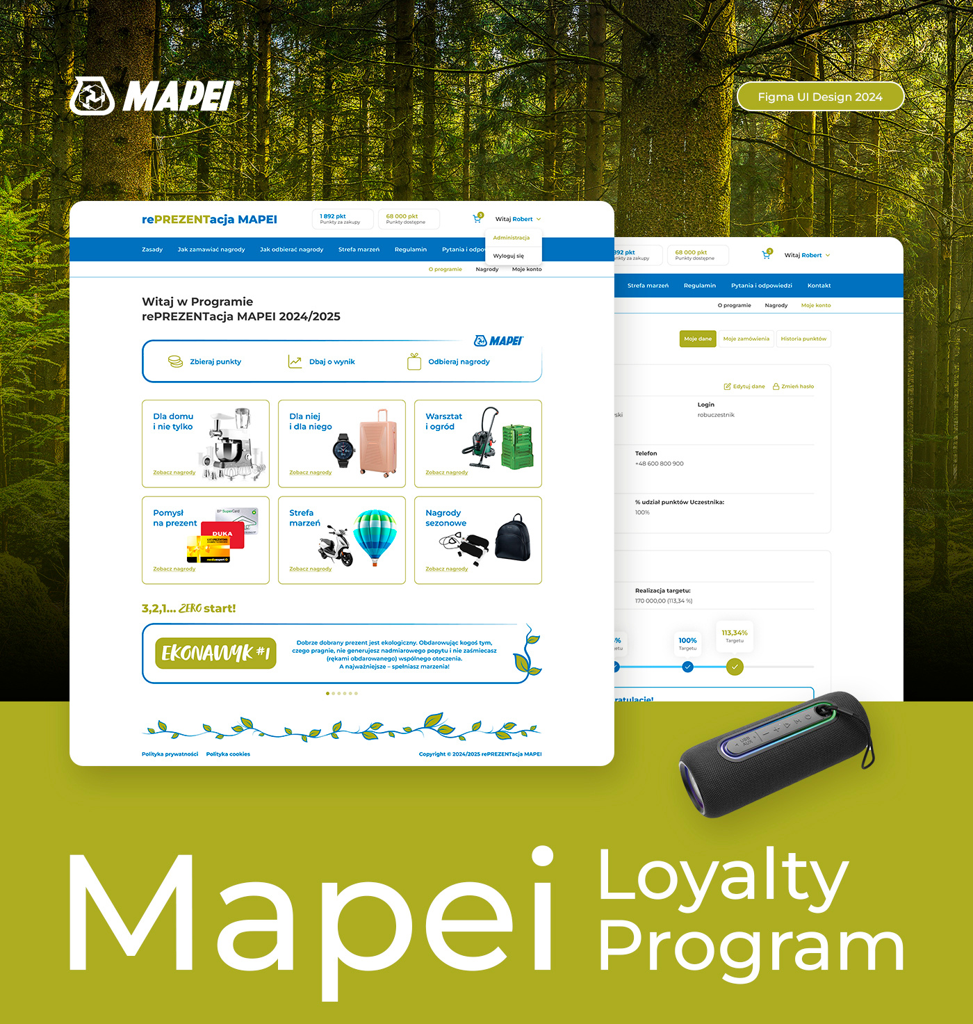 Mapei Loyalty Program Figma UI Design admin panel ads app banner design desktop figma figma design figma template layout loyalty mapei mobile program responsive template ui web design template web site design web template