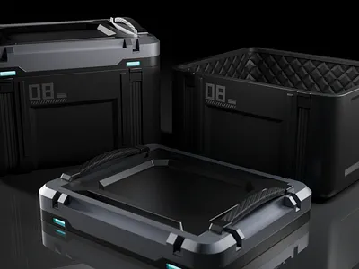 Futuristic crate 3D design 3d art box crate design future futuristic graphic design modern