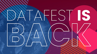 Kinetic Typography: DATAFEST IS BACK FOR 2021 2d animation branding design digital future futuristic graphic design illustration kinetic text kinetic type letters logo motion design motion graphics tech technology texture typography vector