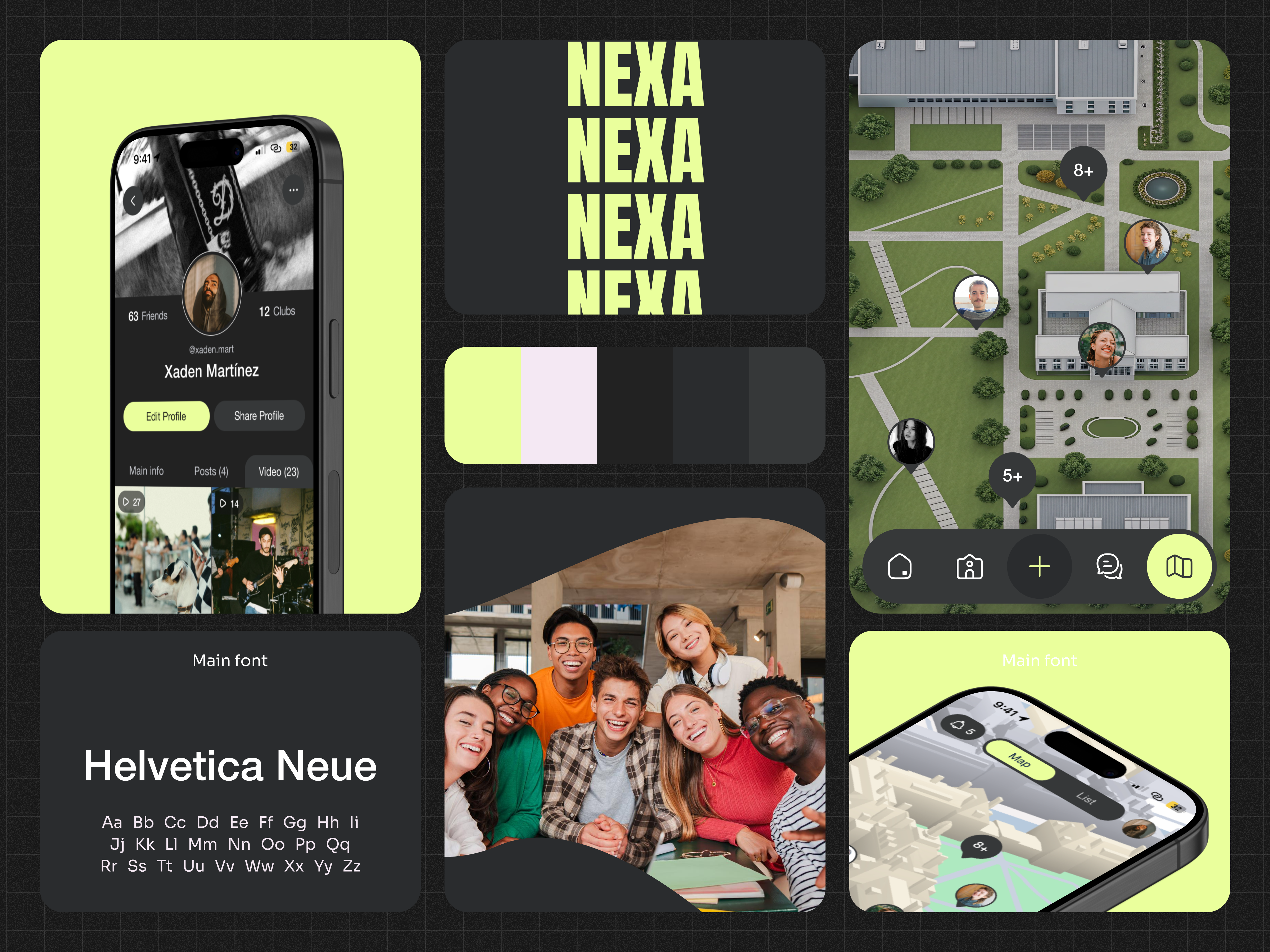 Nexa - Student social network app campus friends mobile mobile app networking social network ui ux