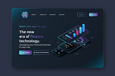 Finance Website 3d animation branding businessfinance datavisualization easyfinance efficiency financeapp financialmanagement financialtechnology fintech graphic design logo motion graphics productivity ui