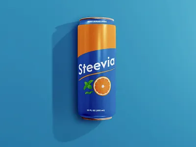 Steevia soda can design branding design graphic design soda soda can soda can design