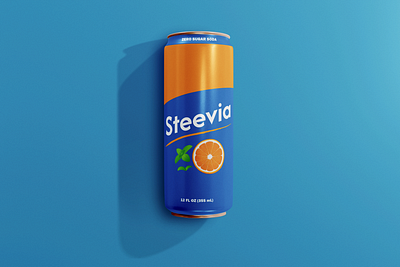Steevia soda can design branding design graphic design soda soda can soda can design