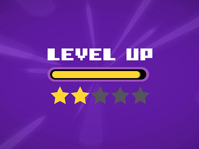 LEVEL UP SCREEN - Motion Design - Bailie Gifford Commercial 1 up animated text animation design games gaming graphic design interface level complete level up motion graphics pixel art retro ui video games